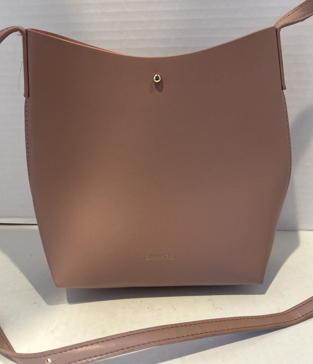 Samara Medium Shoulder Bag Peony Pink Vegan Leather Crossbody Used Once